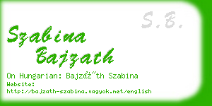szabina bajzath business card